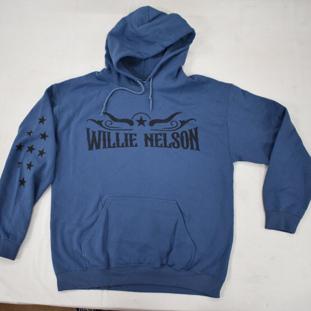 Zion Rootswear Mens Womens Willie Nelson Outlaw Blue Hoodie New Small